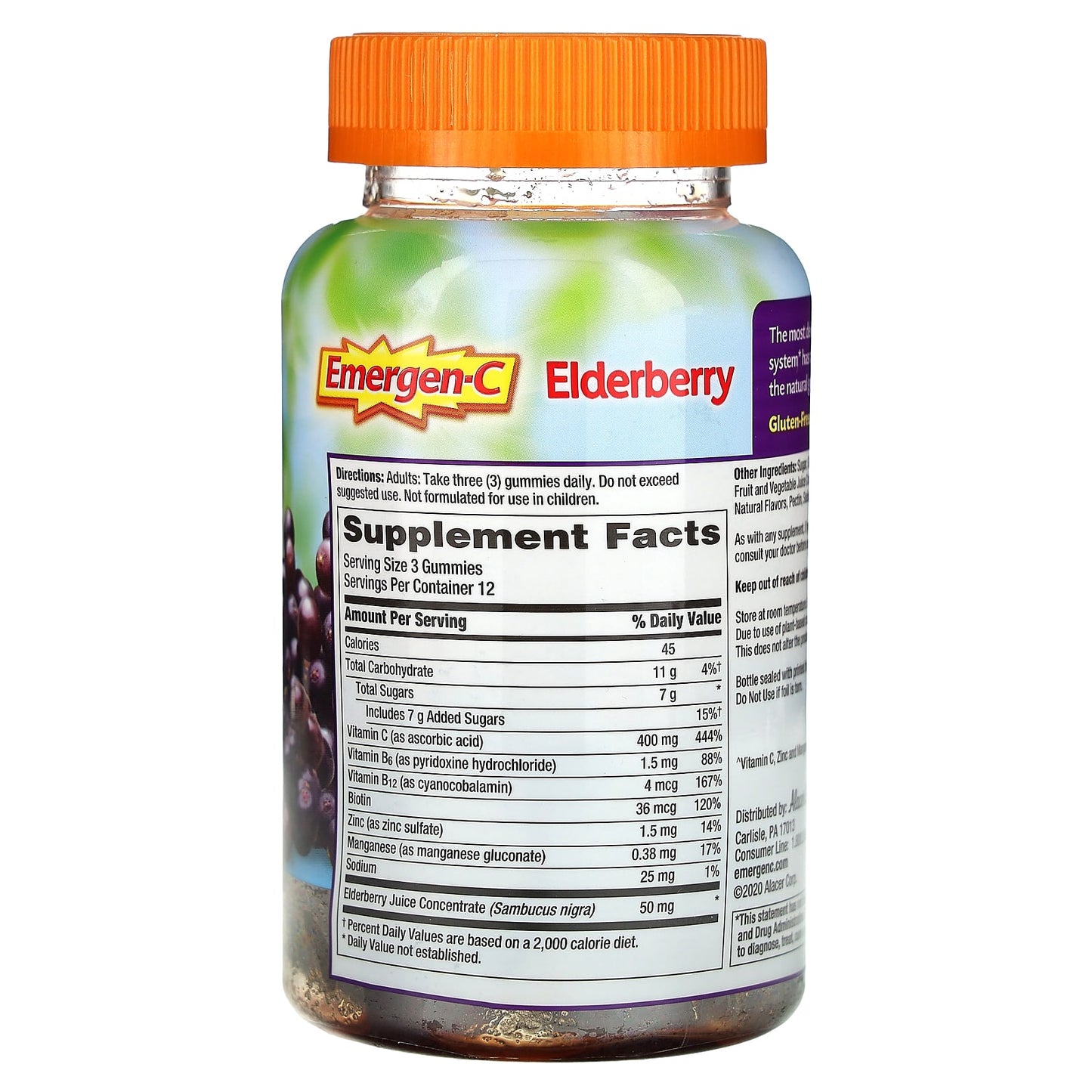 Emergen-C, Elderberry Gummies, 36 Gummies