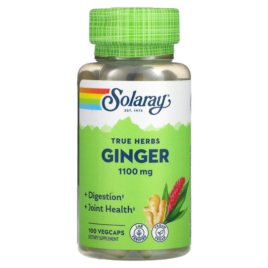 Solaray-Ginger-1,100 mg-100 VegCaps (550 mg per Capsule)