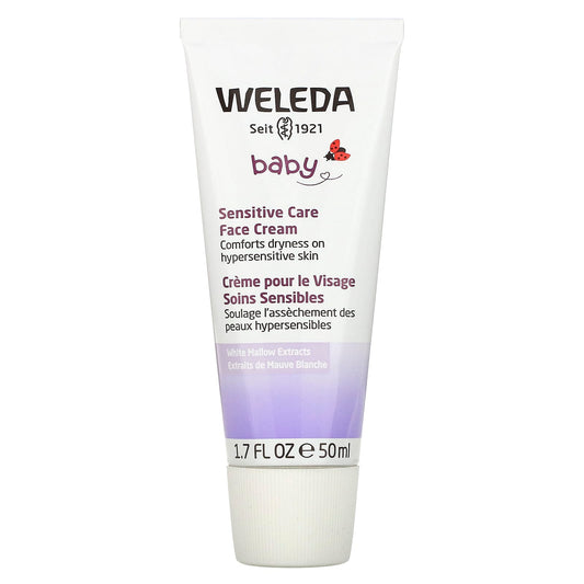 Weleda-Baby-Sensitive Care Face Cream-White Mallows Extracts-1.7 fl oz (50 ml)