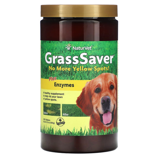 NaturVet-GrassSaver Plus Enzymes-300 Wafers-21 oz (600 g)