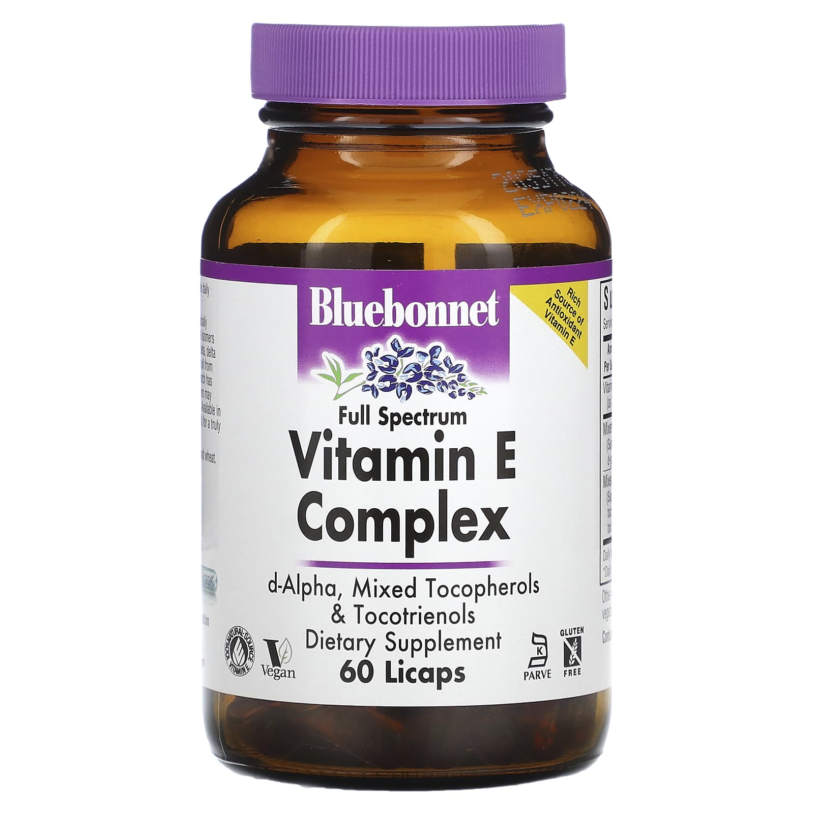 Bluebonnet Nutrition-Vitamin E Complex-Full Spectrum -60 Licaps