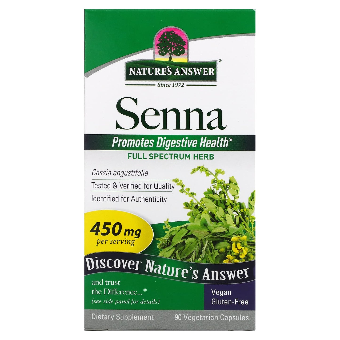 Nature's Answer-Senna-450 mg-90 Vegetarian Capsules