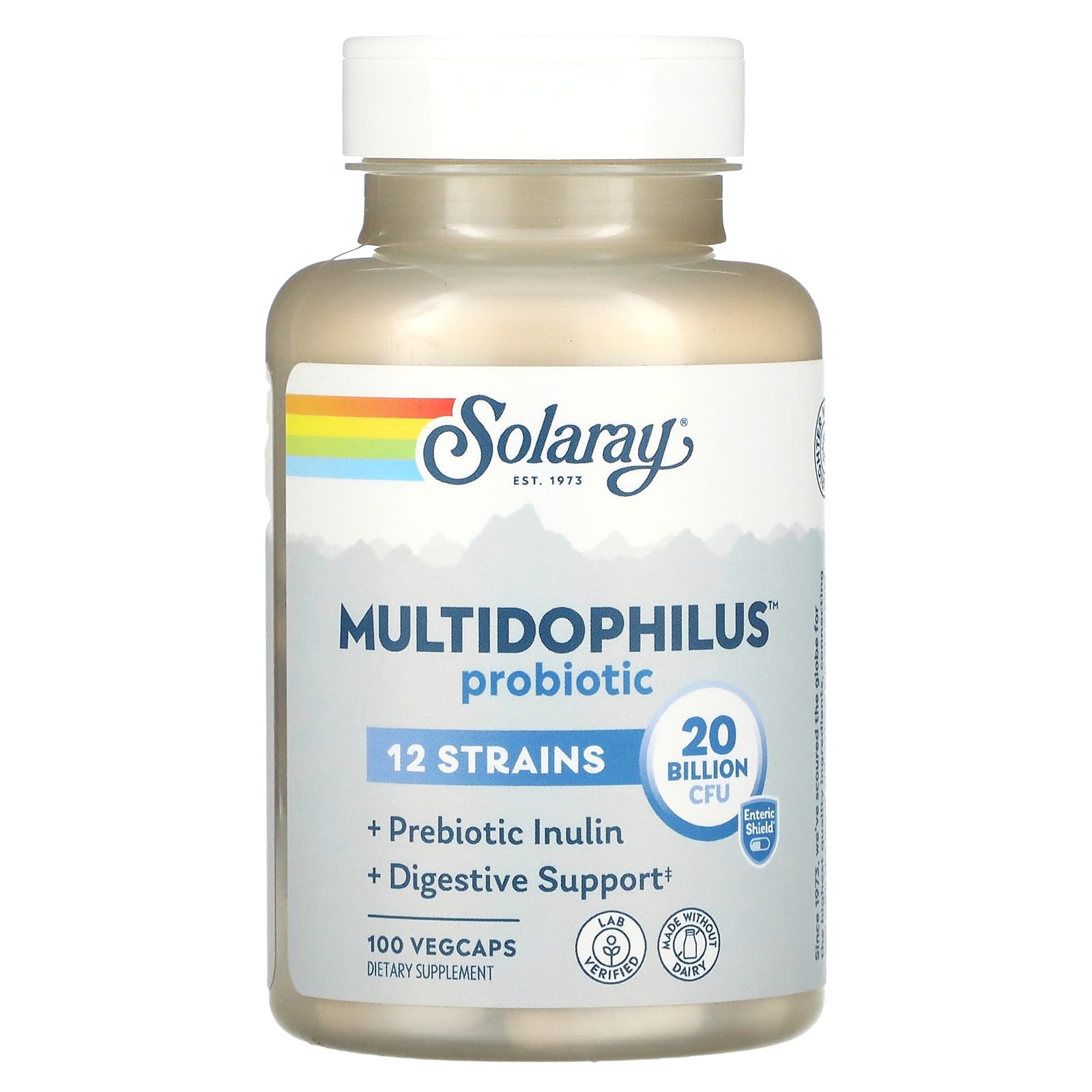 Solaray-Multidophilus Probiotic-20 Billion CFU-100 VegCaps