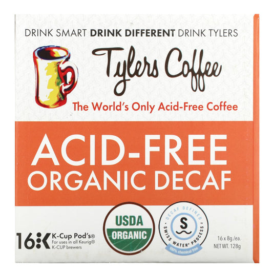 Tylers Coffees-Acid-Free Organic Decaf-16 K-Cup Pod's