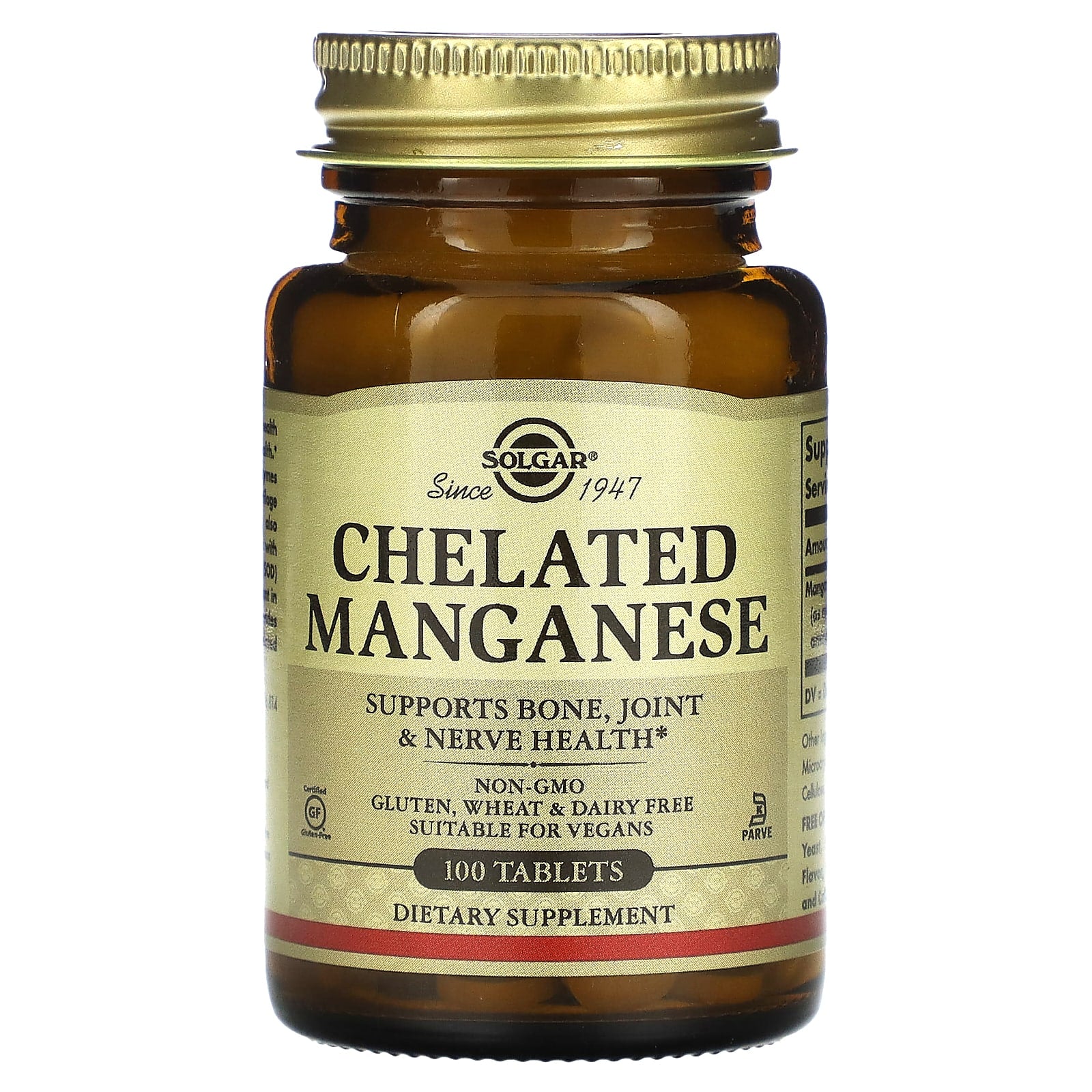 Solgar-Chelated Manganese-100 Tablets