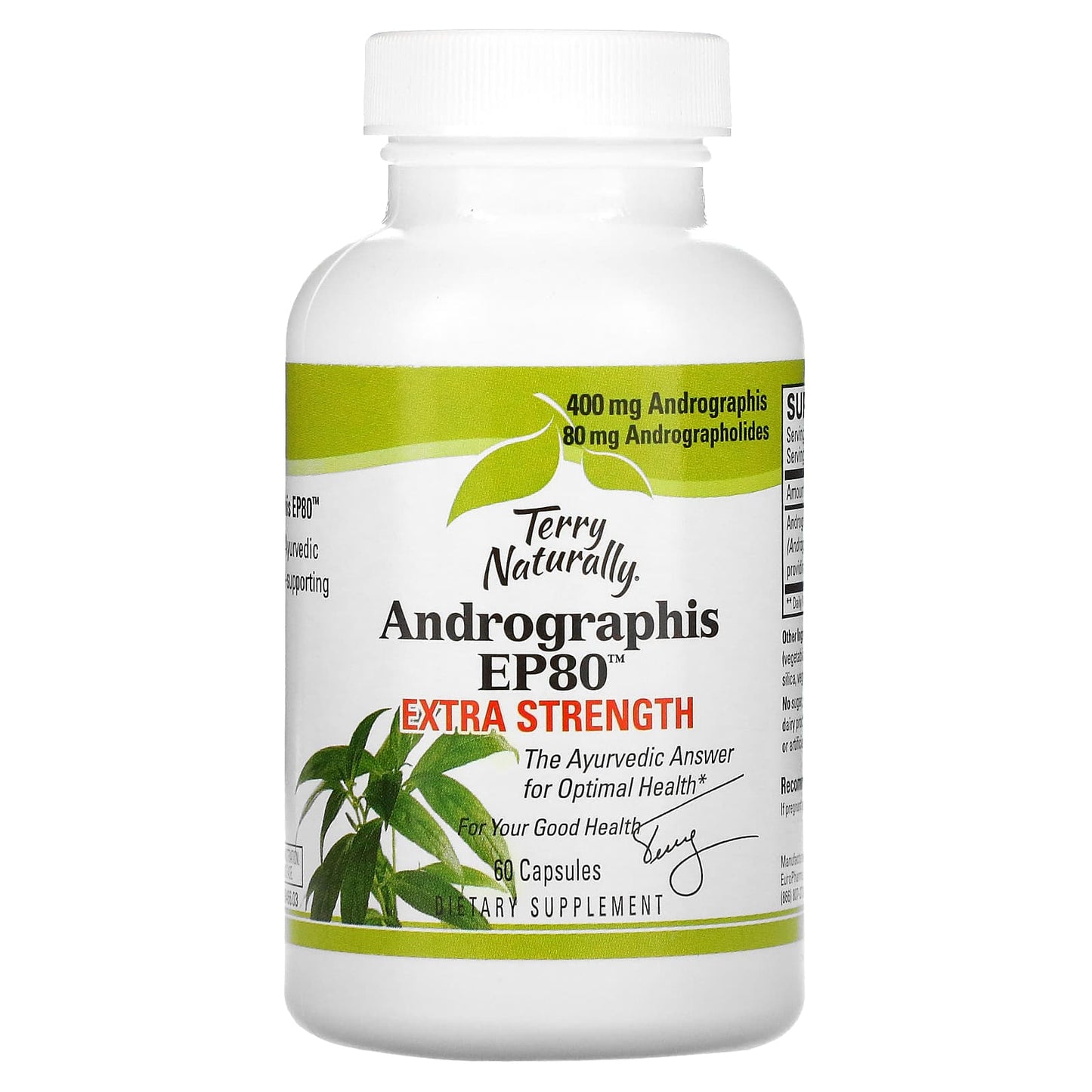 Terry Naturally, Andrographis EP80, Extra Strength, 60 Capsules