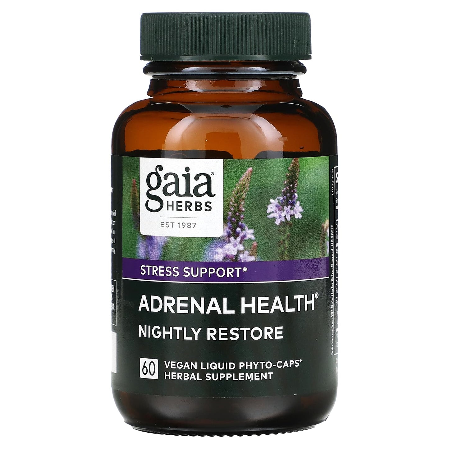 Gaia Herbs, Adrenal Health, Nightly Restore, 60 Vegan Liquid Phyto-Caps