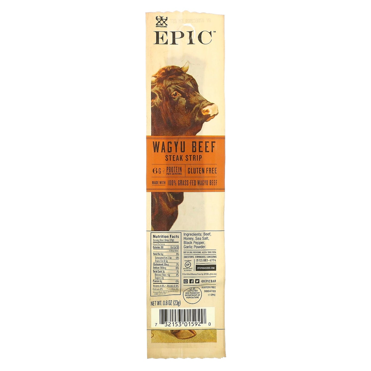 Epic Bar-Wagyu Beef Steak Strip-0.08 oz (23 g)