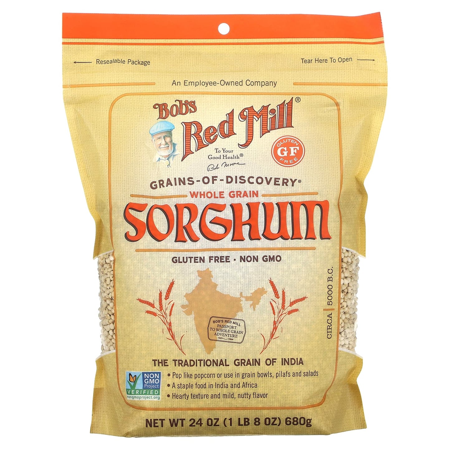 Bob's Red Mill-Whole Grain-Sorghum-Gluten Free-1 lb 8 oz (680 g)