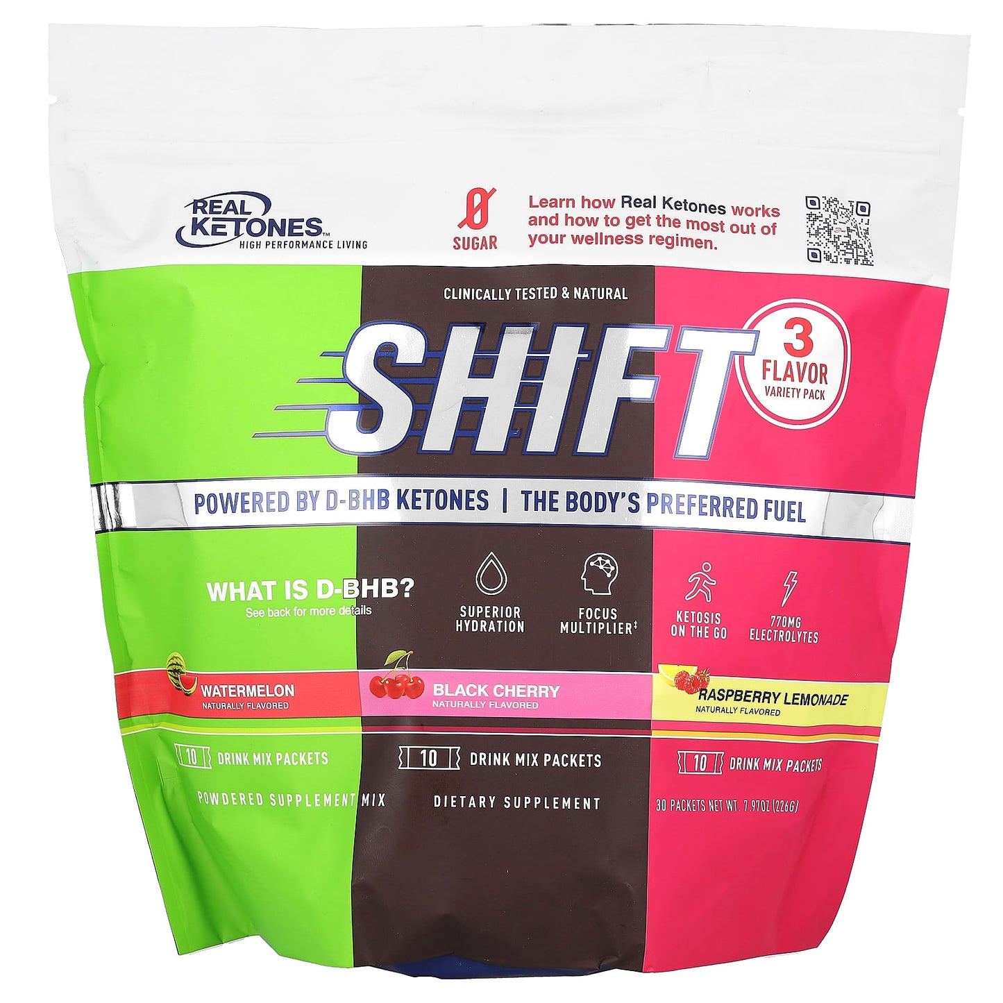 Real Ketones-Shift-Variety Pack-30 Packets