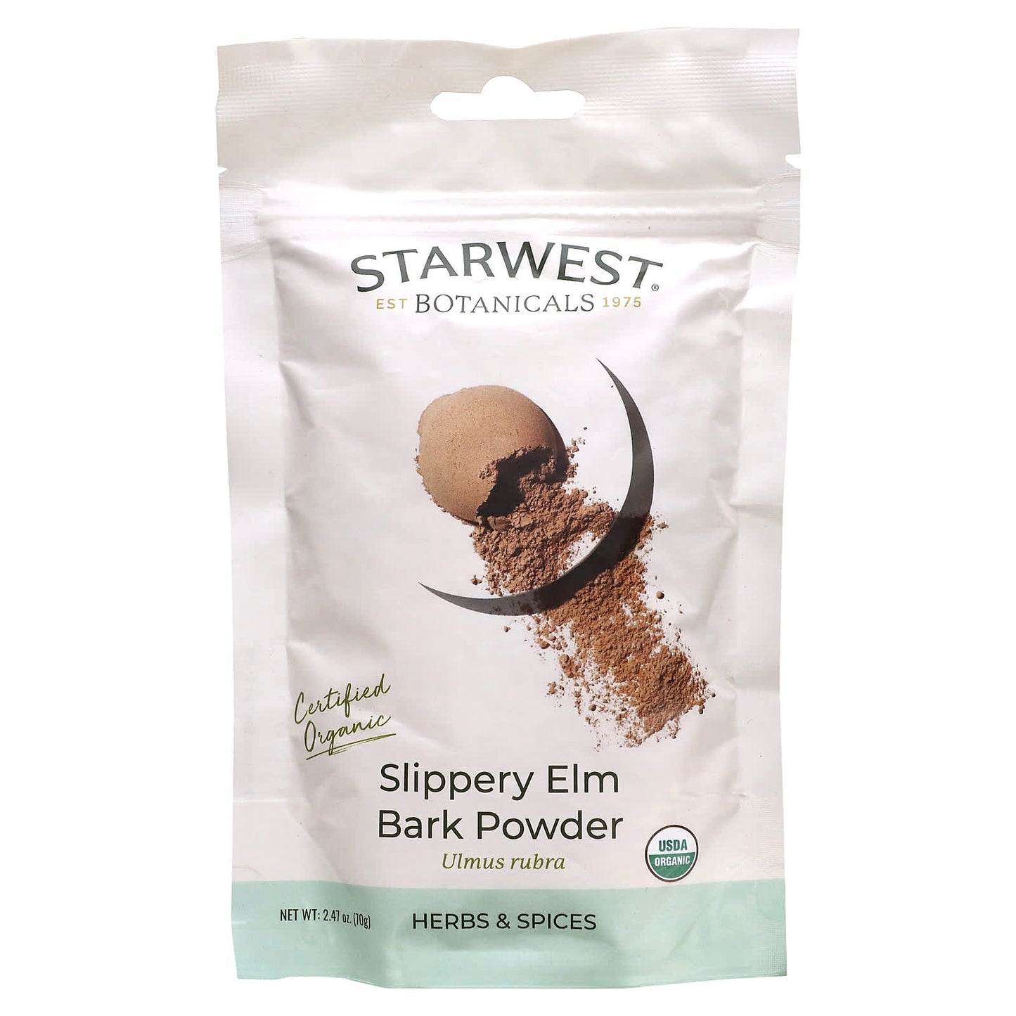 Starwest Botanicals-Organic Slippery Elm Bark Powder-2.47 oz (70 g)