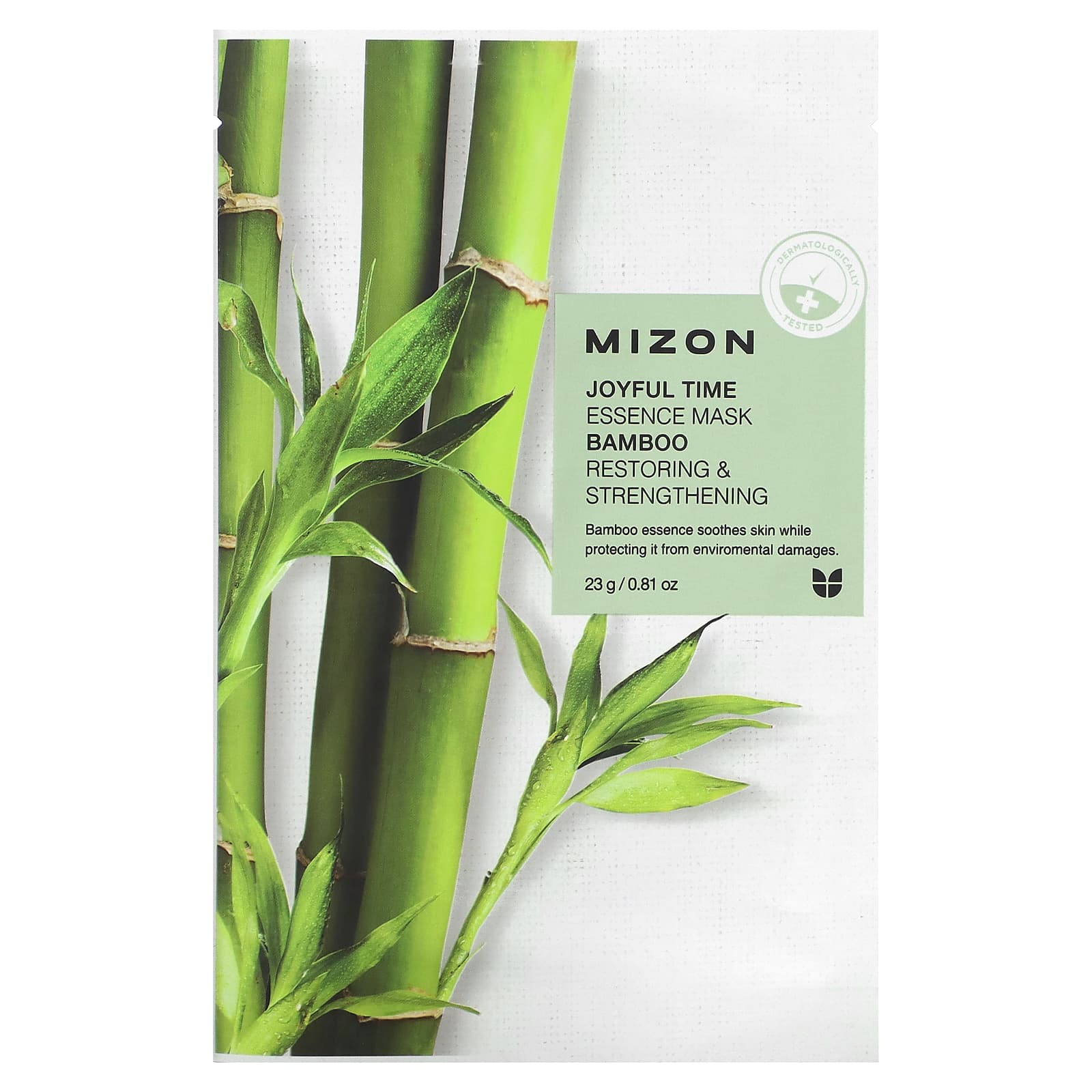 Mizon-Joyful Time Essence Beauty Mask-Bamboo-1 Sheet-0.81 oz (23 g)