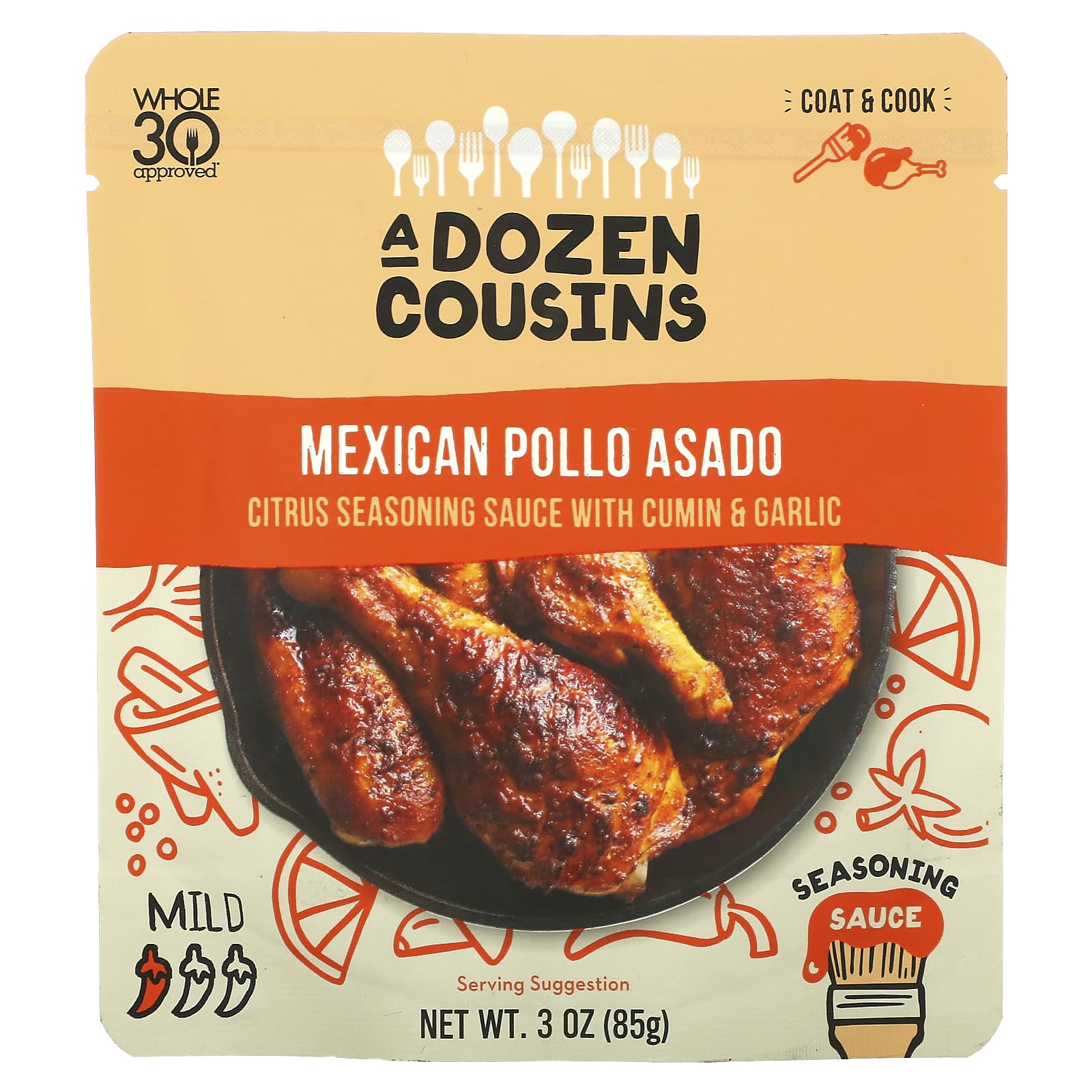 A Dozen Cousins-Mexican Pollo Asado Seasoning Sauce-3 oz (85 g)