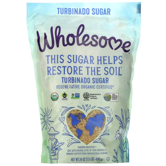 Wholesome Sweeteners-Turbinado Sugar-1.5 lb (680 g)