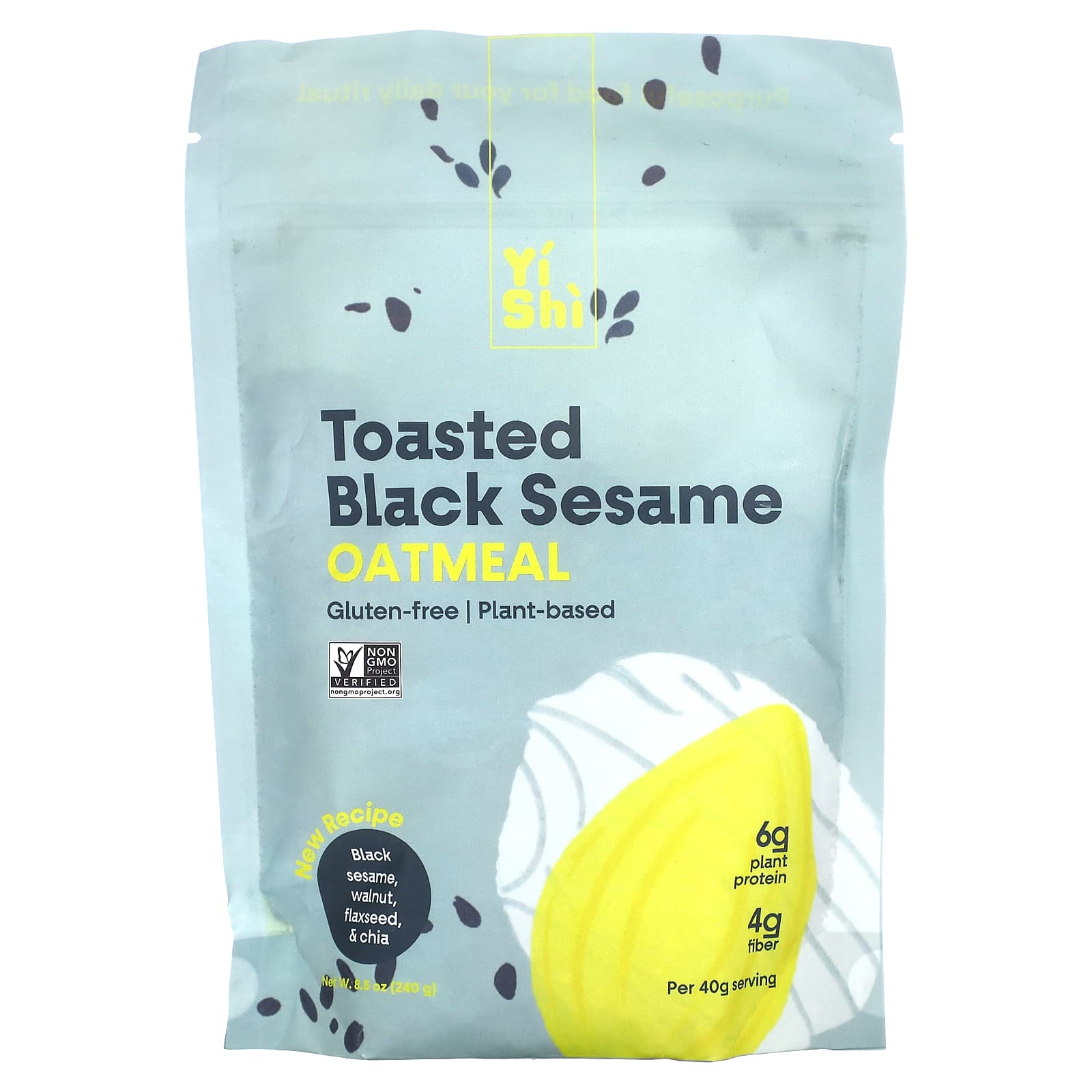 Yishi-Oatmeal-Toasted Black Sesame -8.5 oz (240 g)