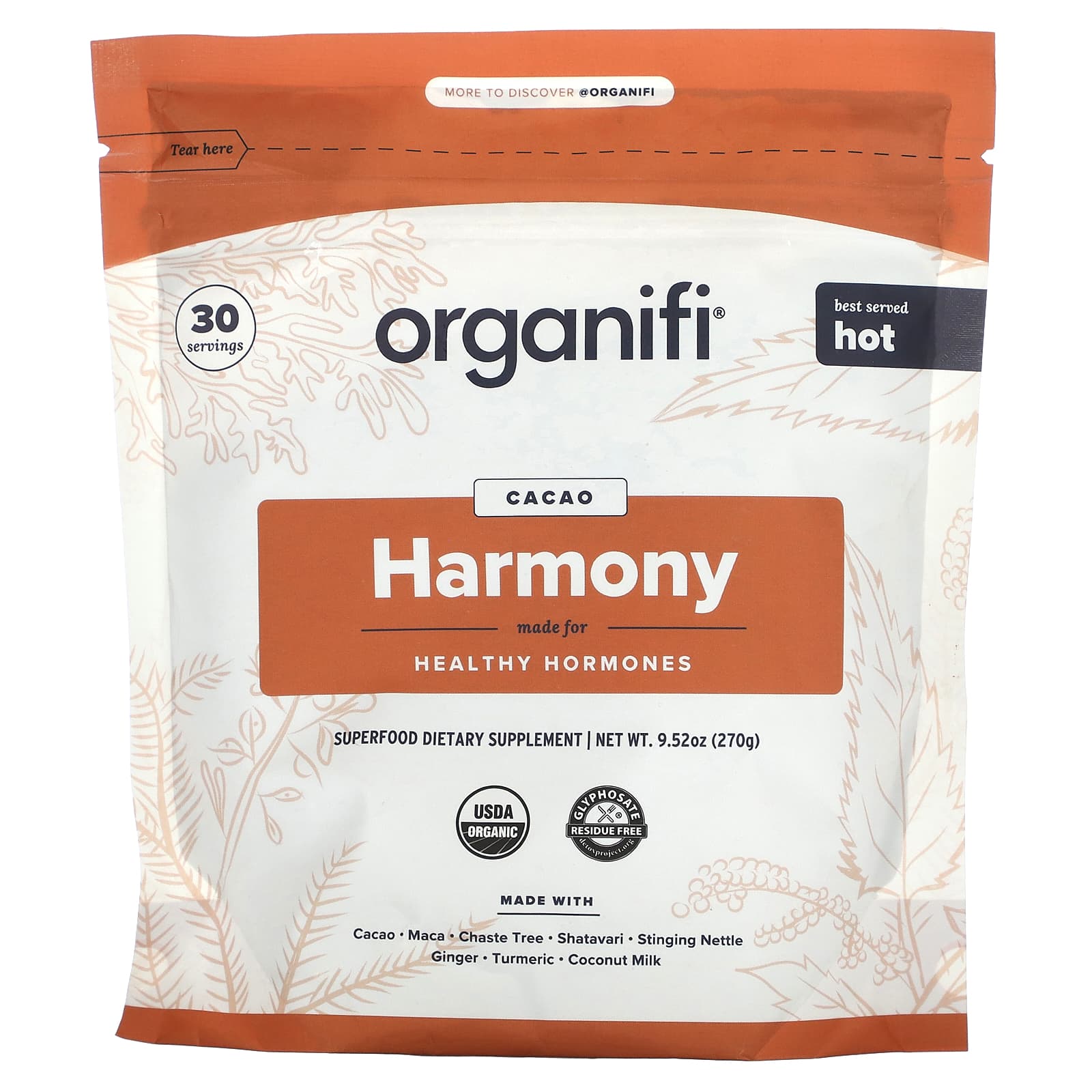 Organifi-Harmony-Cacao-9.52 oz (270 g)