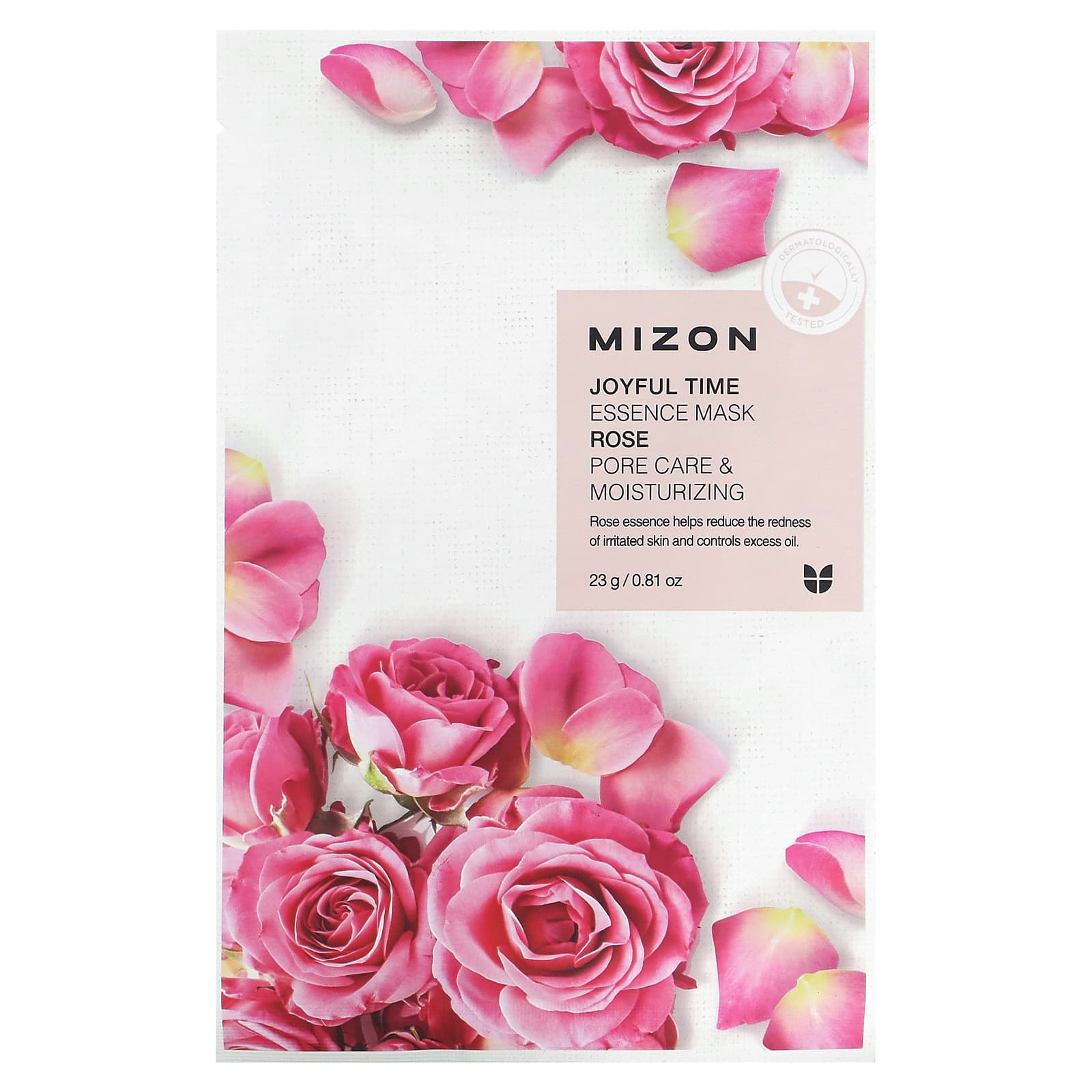 Mizon-Joyful Time Essence Beauty Mask-Rose-1 Sheet-0.81 oz (23 g)