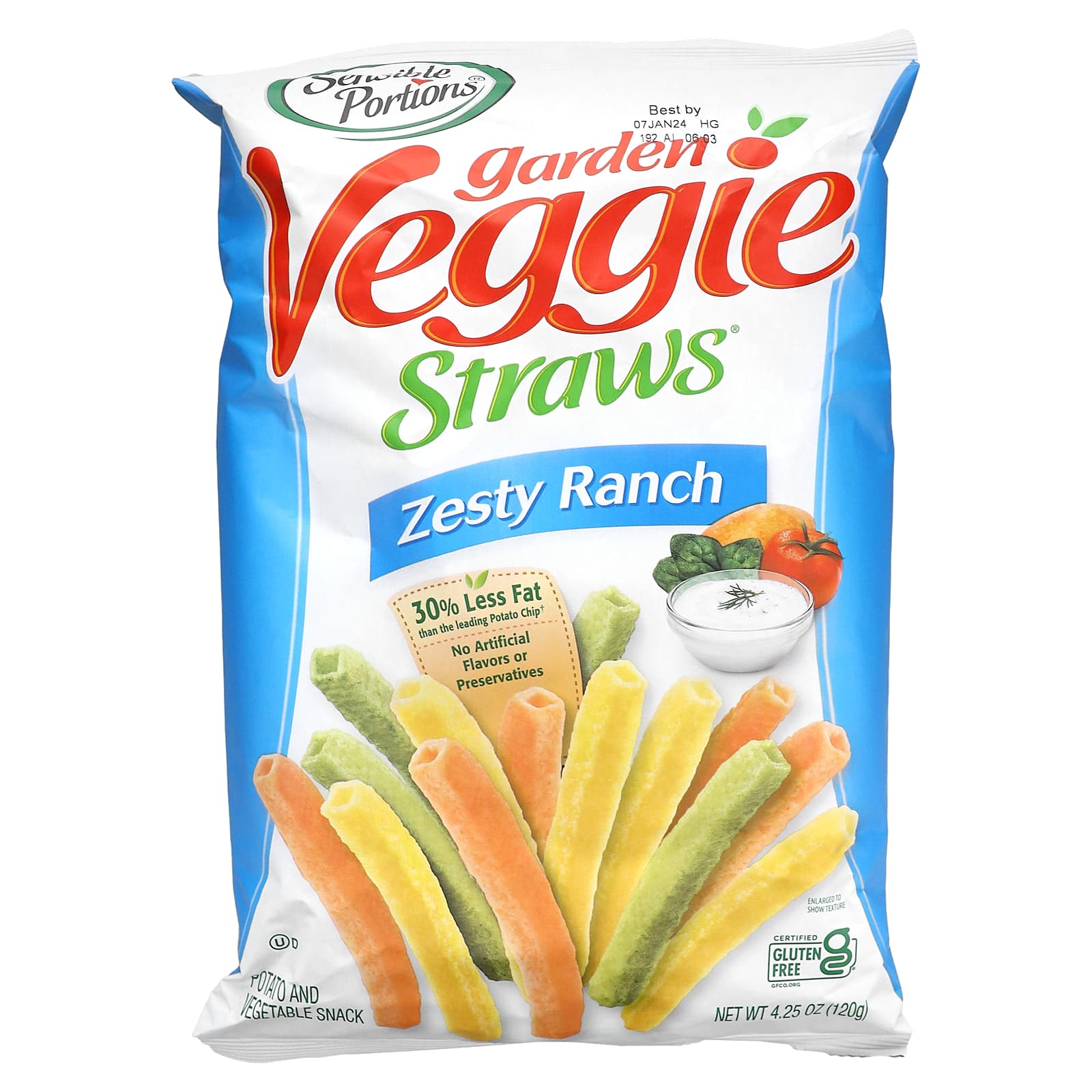 Sensible Portions-Garden Veggie Straws-Zesty Ranch-4.25 oz (120 g)