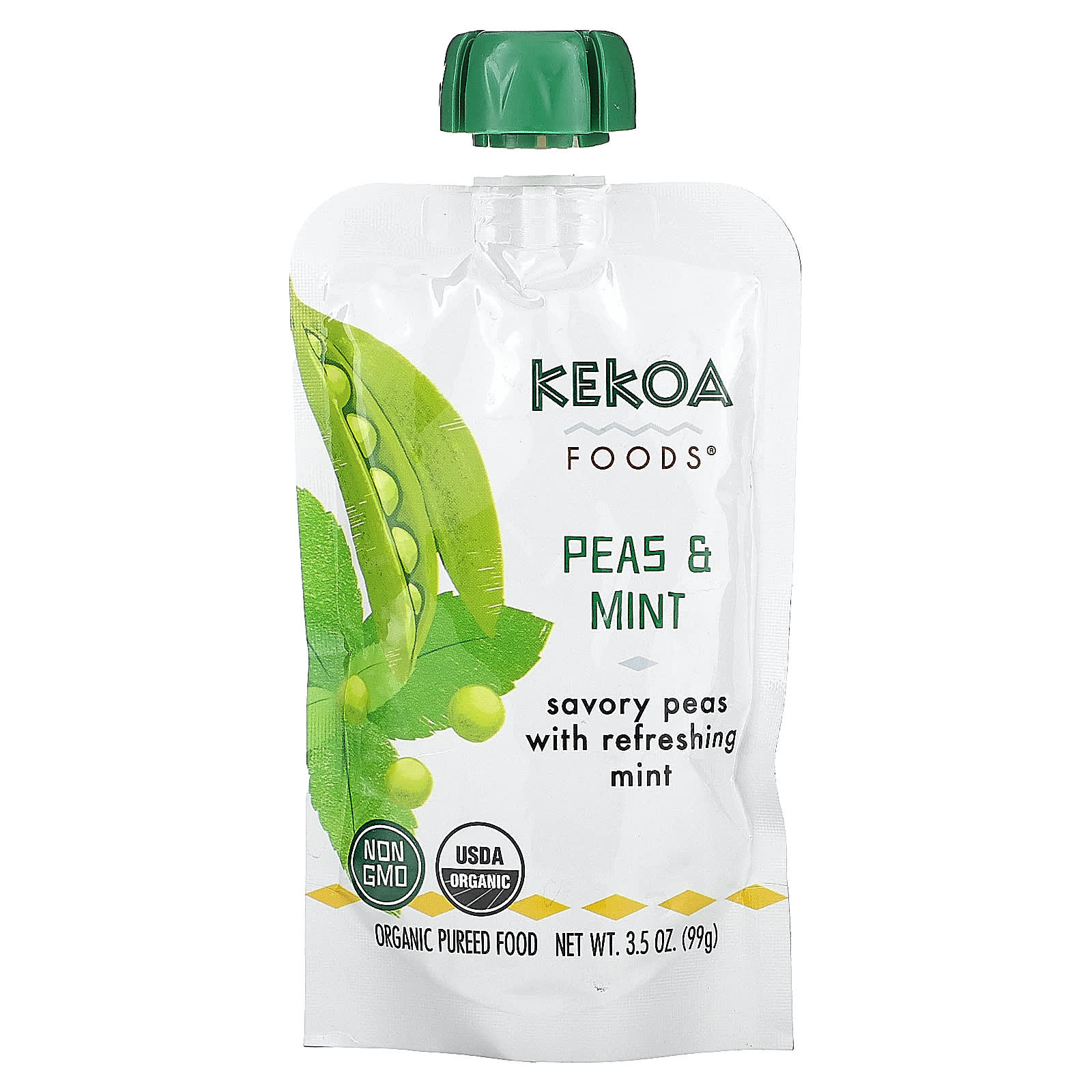 Kekoa-Peas And Mint-Organic Pureed Baby Food-3.5 oz (99 g)