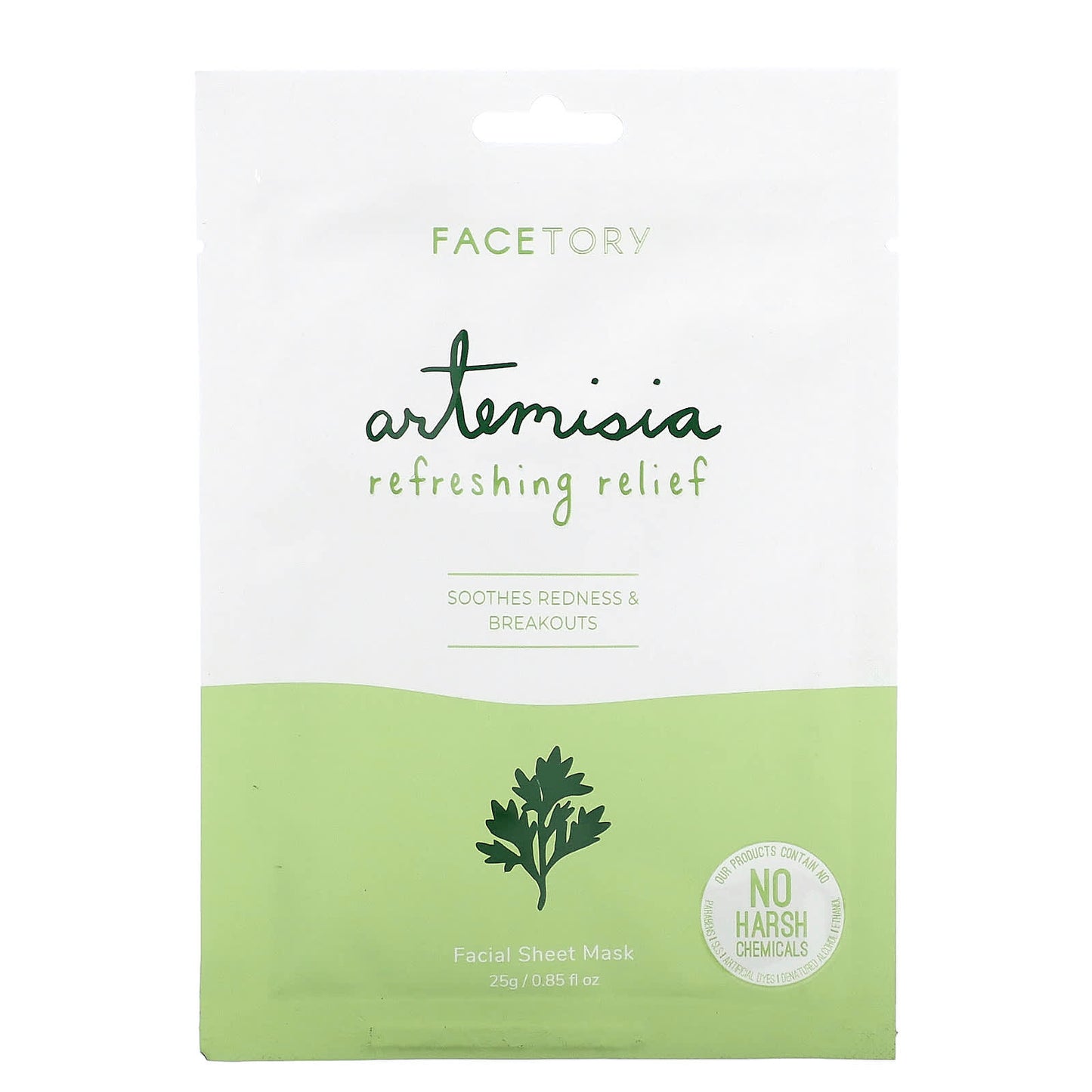 FaceTory-Artemisia Refreshing Relief Facial Beauty Mask-1 Sheet Mask-0.85 fl oz (25 g)