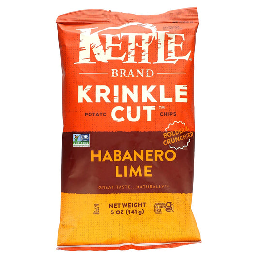 Kettle Foods-Krinkle Cut Potato Chips-Habanero Lime-5 oz (141 g)