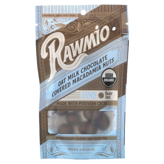 Rawmio-Oat Milk Chocolate Covered Macadamia Nuts-2 oz (56.7 g)