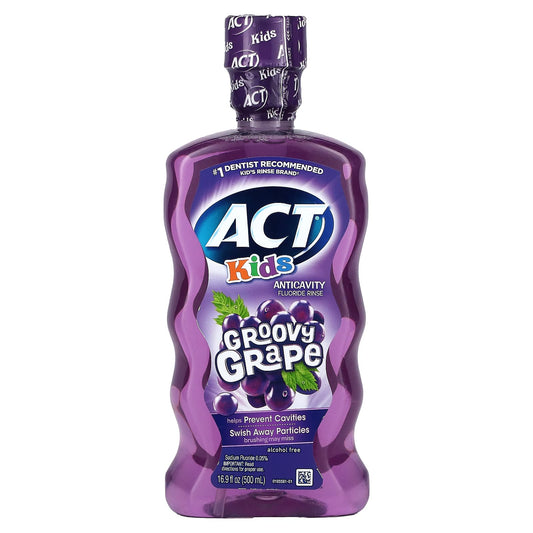 Act-Kid's-Anticavity Fluoride Rinse-Groovy Grape-16.9 fl oz (500 ml)