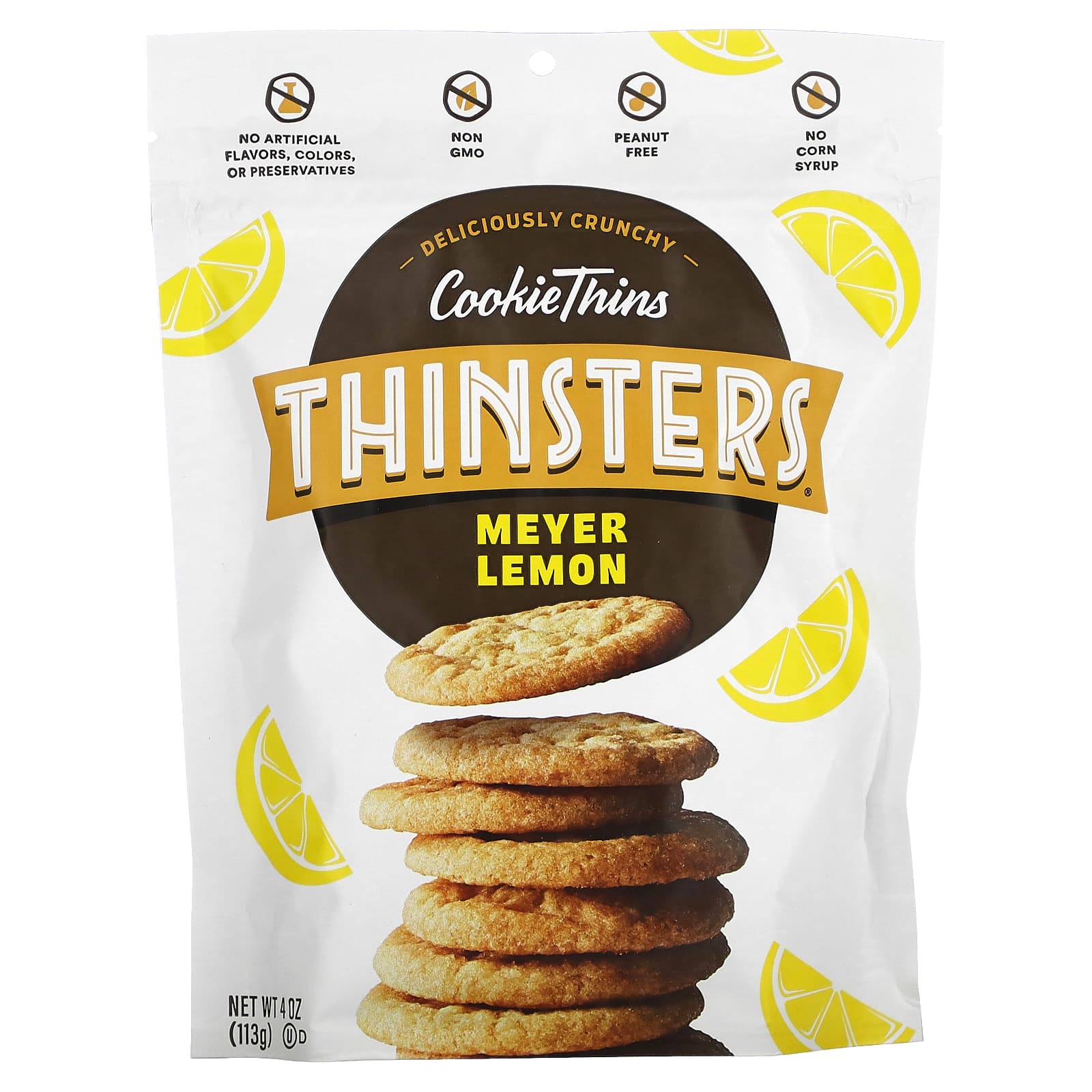 Thinsters-Cookie Thins-Meyer Lemon-4 oz (113 g)