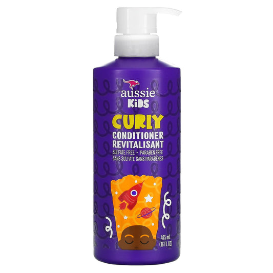 Aussie-Kids-Curly Conditioner Revitalisant-Sunny Tropical Scent-16 fl oz (475 ml)