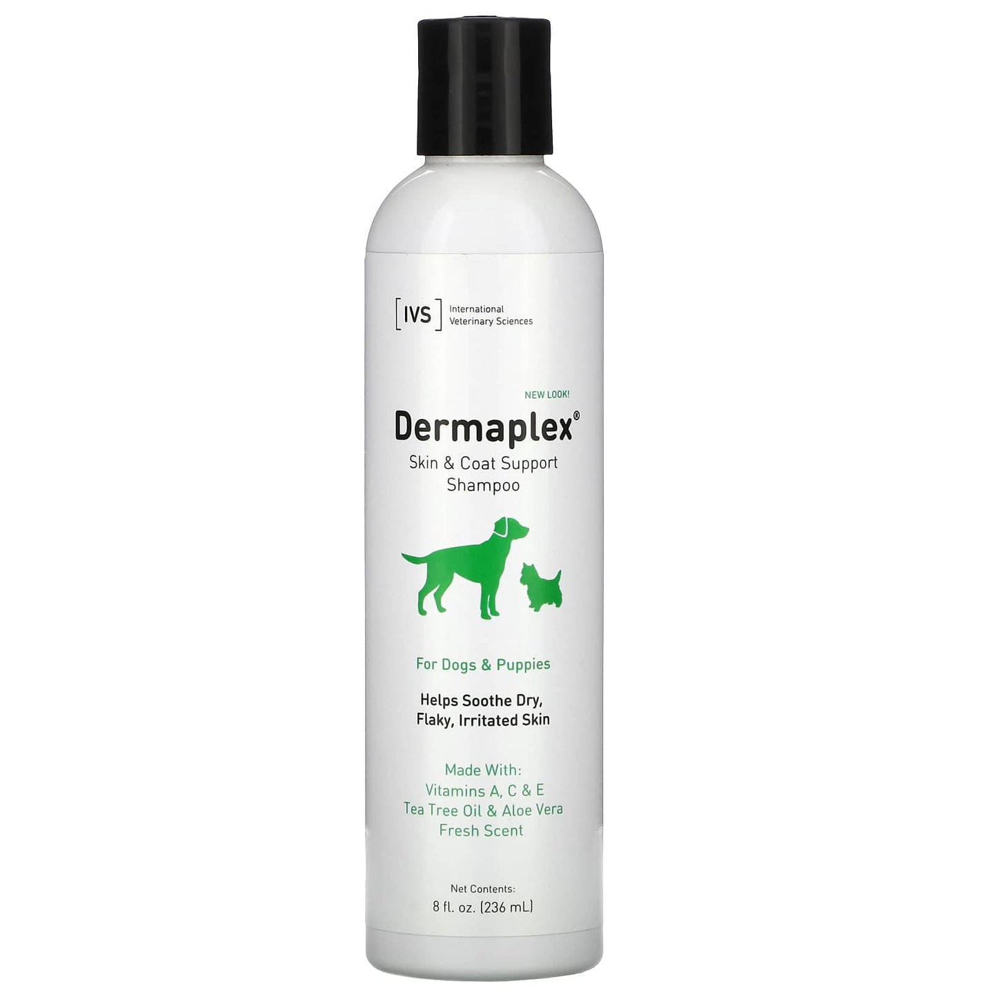 International Veterinary Sciences-Dermaplex-Skin & Coat Support Shampoo-For Dogs & Puppies-Fresh Scent-8 fl oz ( 236 ml)