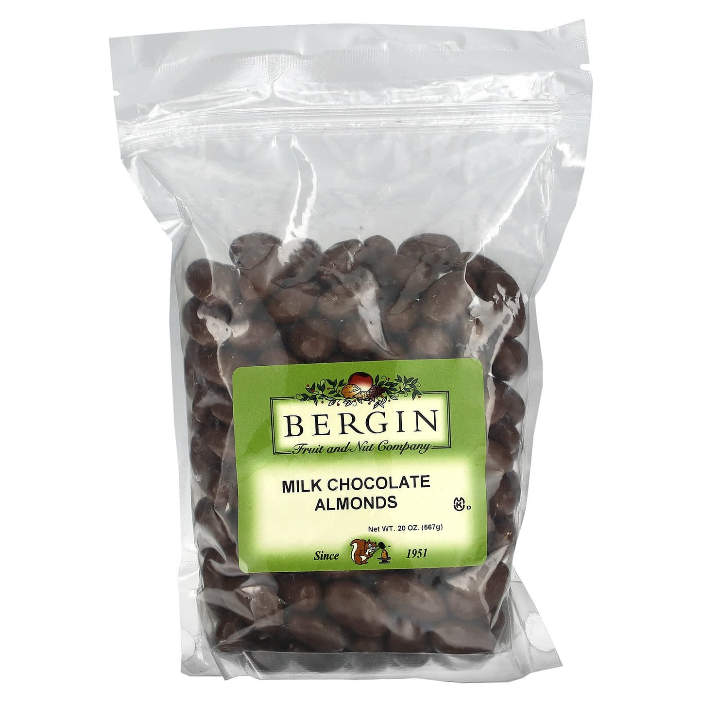 Bergin Fruit and Nut Company-Milk Chocolate Almonds -20 oz (567 g)