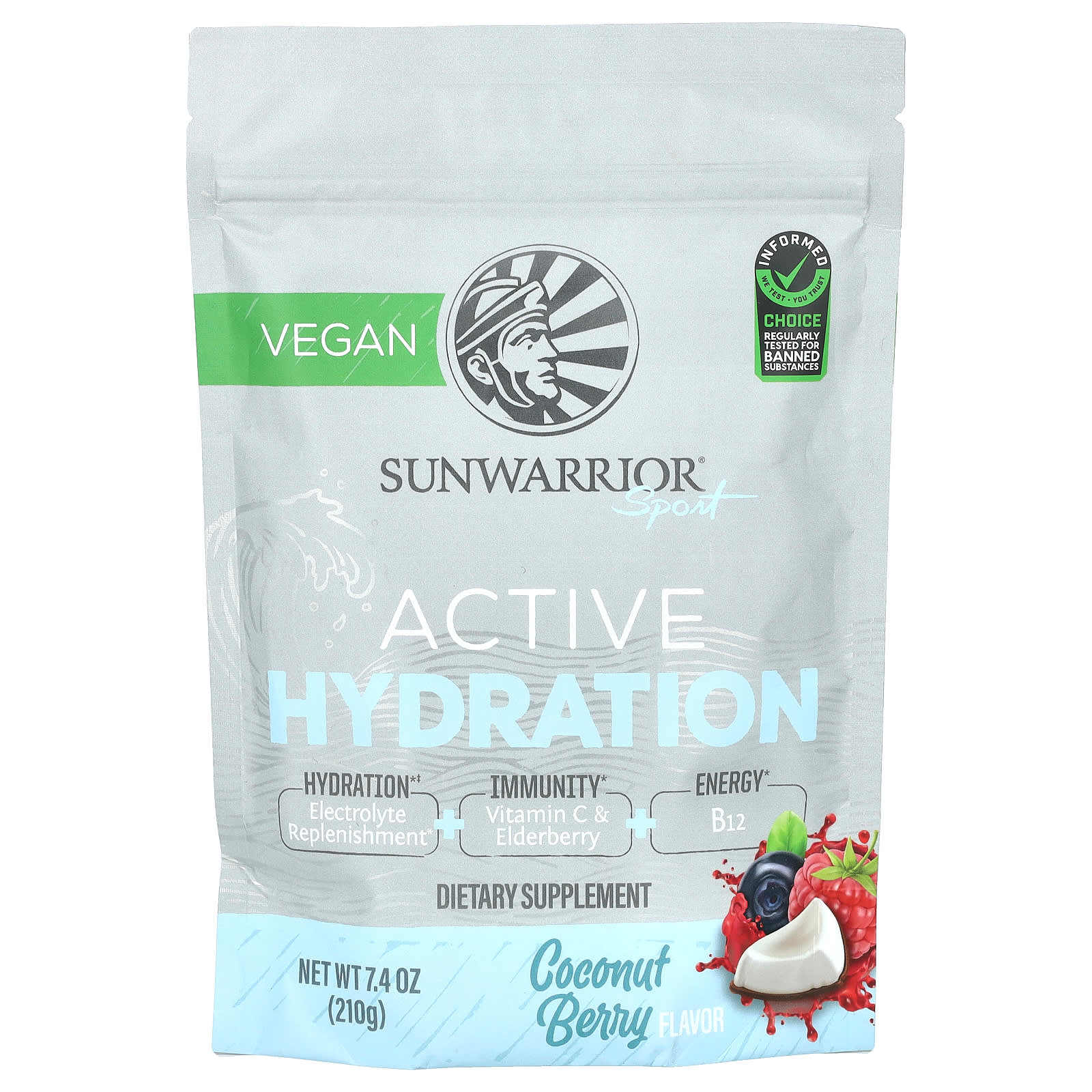 Sunwarrior-Sport-Active Hydration-Coconut Berry-7.4 oz ( 210 g)