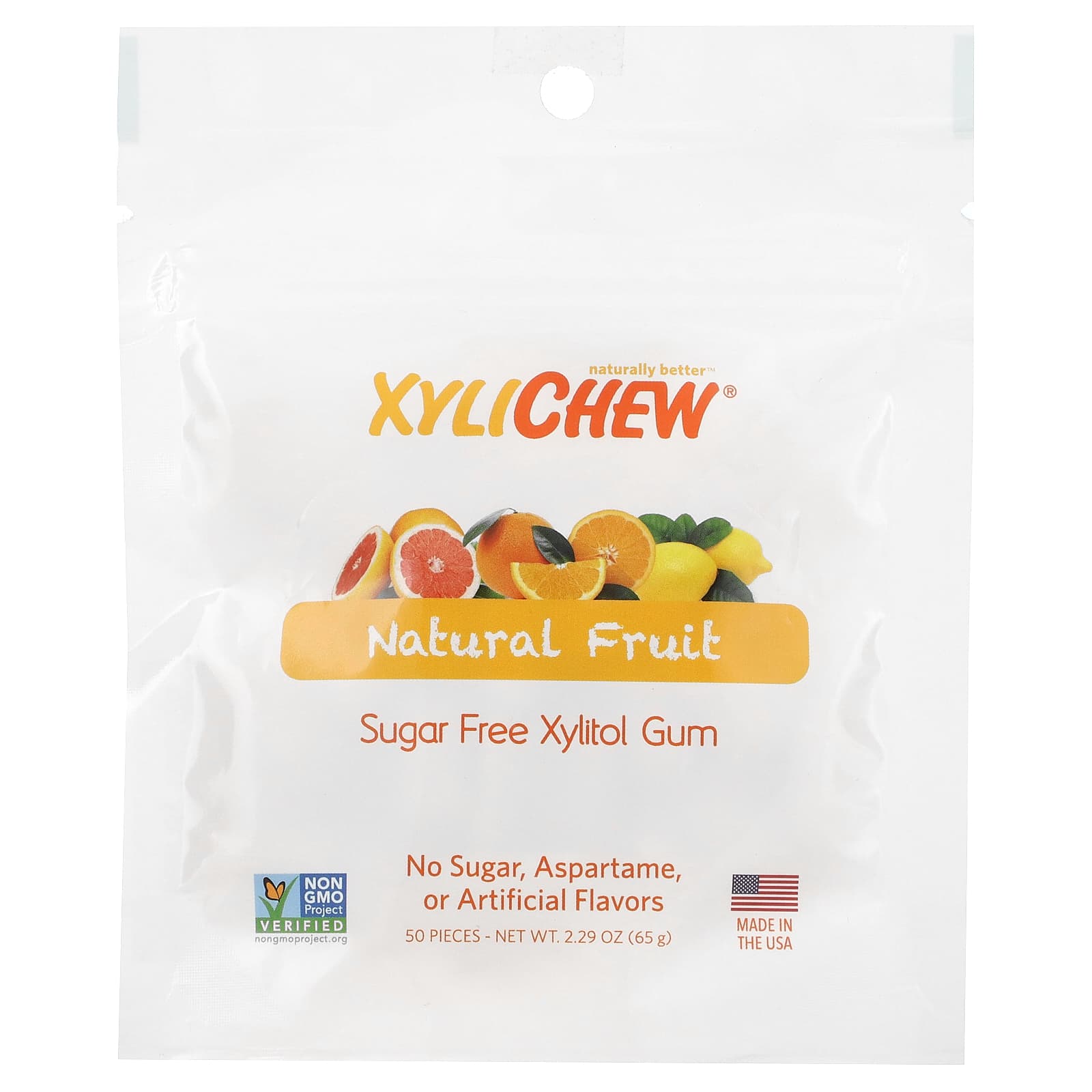 XyliDENT-Xylichew-Natural Fruit-50 Pieces-2.29 oz (65 g)