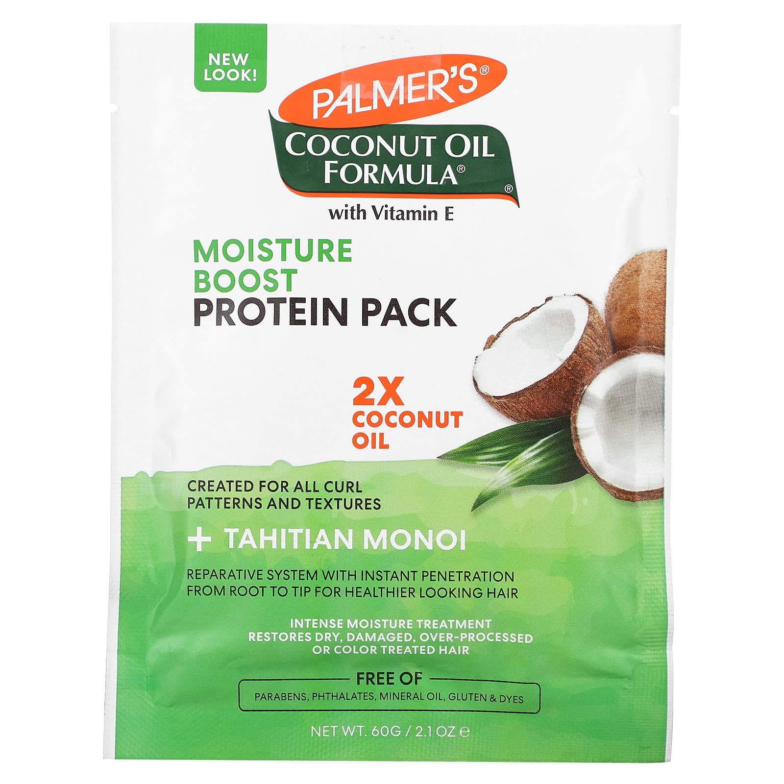 Palmer's-Coconut Oil Formula With Vitamin E-Moisture Boost Protein Pack-2.1 oz (60 g)