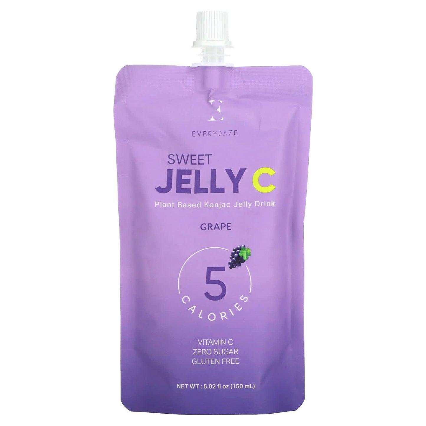 Everydaze-Sweet Jelly C-Plant Based Konjac Jelly Drink-Grape-5.02 fl oz (150 ml)