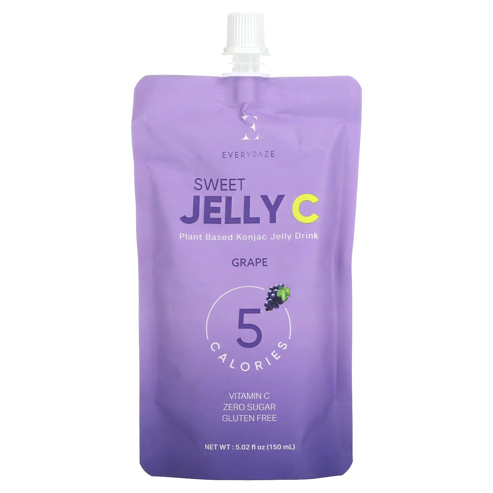 Everydaze-Sweet Jelly C-Plant Based Konjac Jelly Drink-Grape-5.02 fl oz (150 ml)