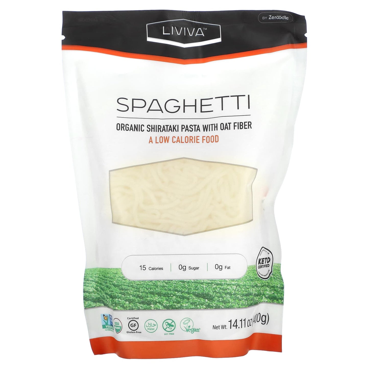 LIVIVA-Spaghetti-Organic Shirataki Pasta With Oat Fiber-14.11 oz (400 g)