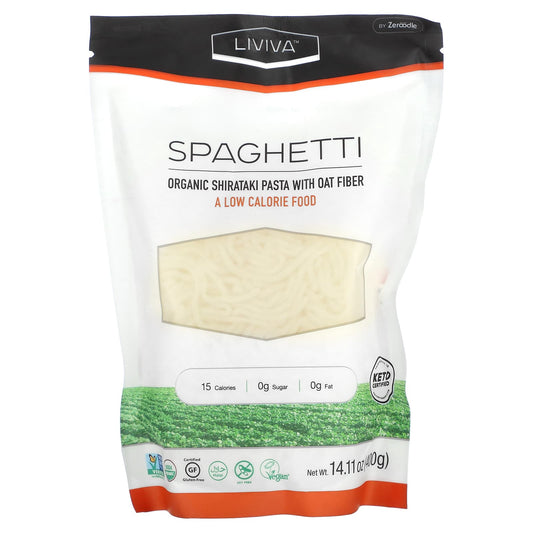 LIVIVA-Spaghetti-Organic Shirataki Pasta With Oat Fiber-14.11 oz (400 g)