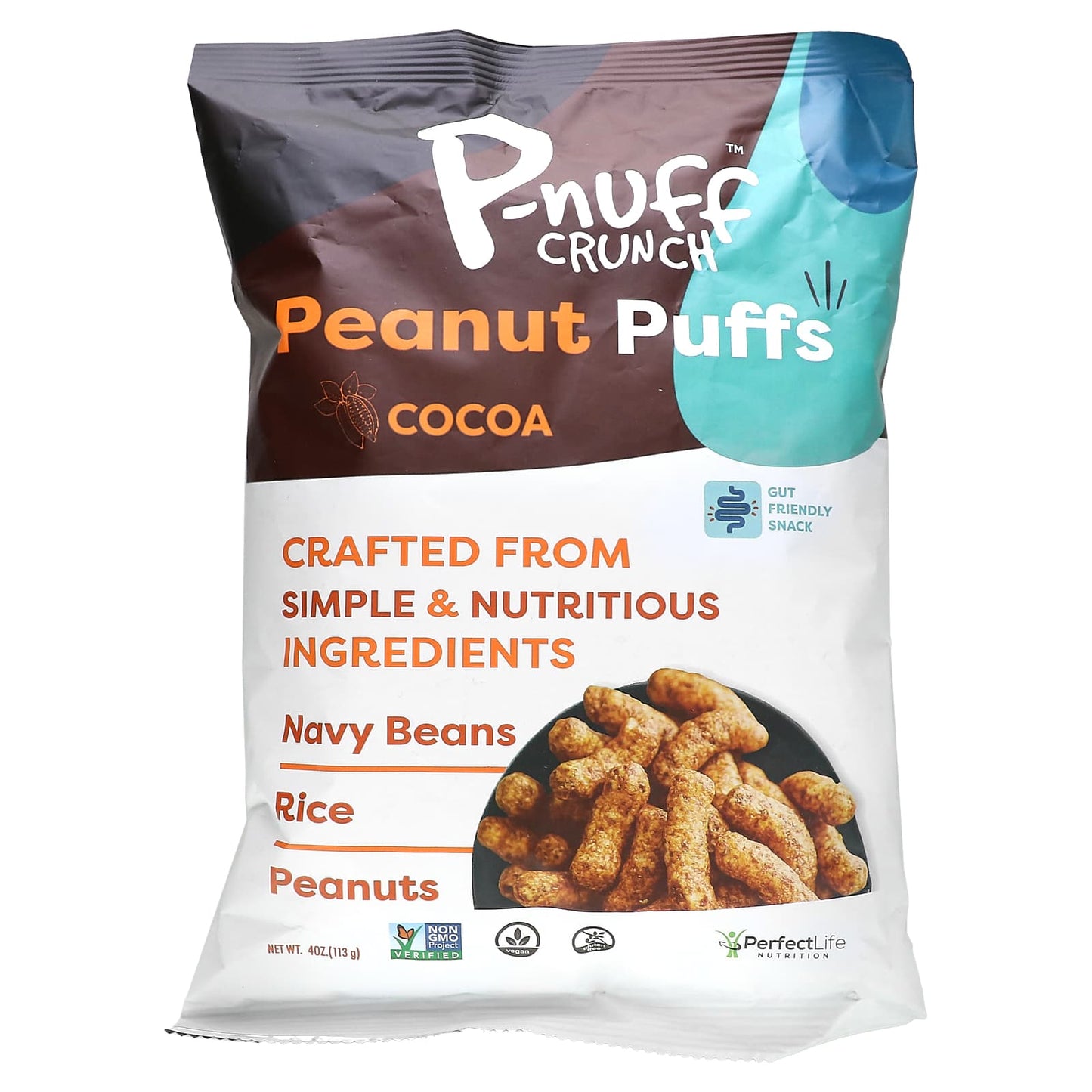 P-Nuff-Crunch-Peanut Puffs-Cocoa -4 oz (113 g)