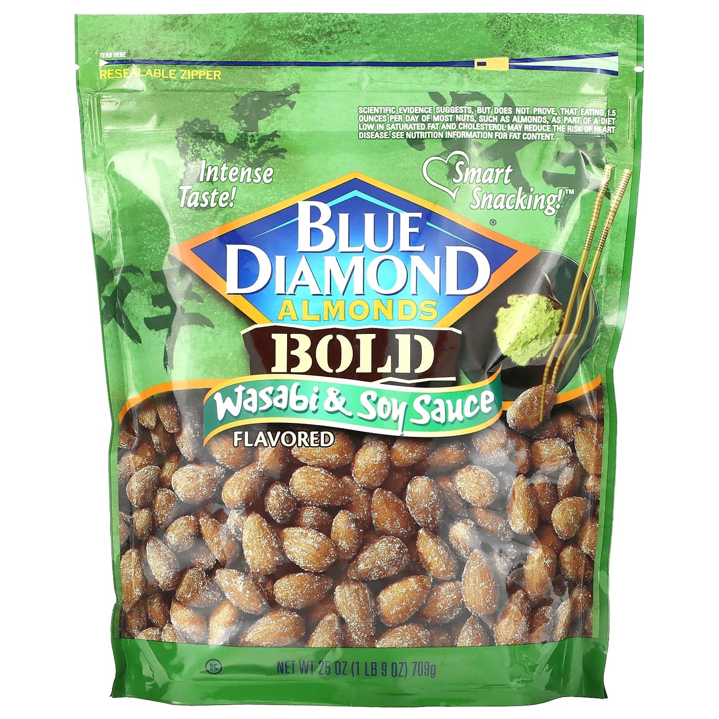 Blue Diamond-Almonds-Bold-Wasabi & Soy Sauce-25 oz (709 g)