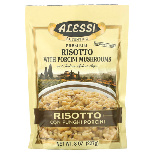 Alessi-Premium Risotto with Porcini Mushrooms and Italian Arborio Rice-8 oz (227 g)