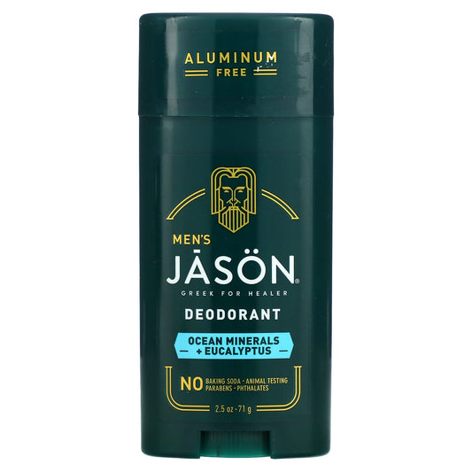 Jason Natural-Men's-Deodorant-Ocean Minerals + Eucalyptus- 2.5 oz (71 g)