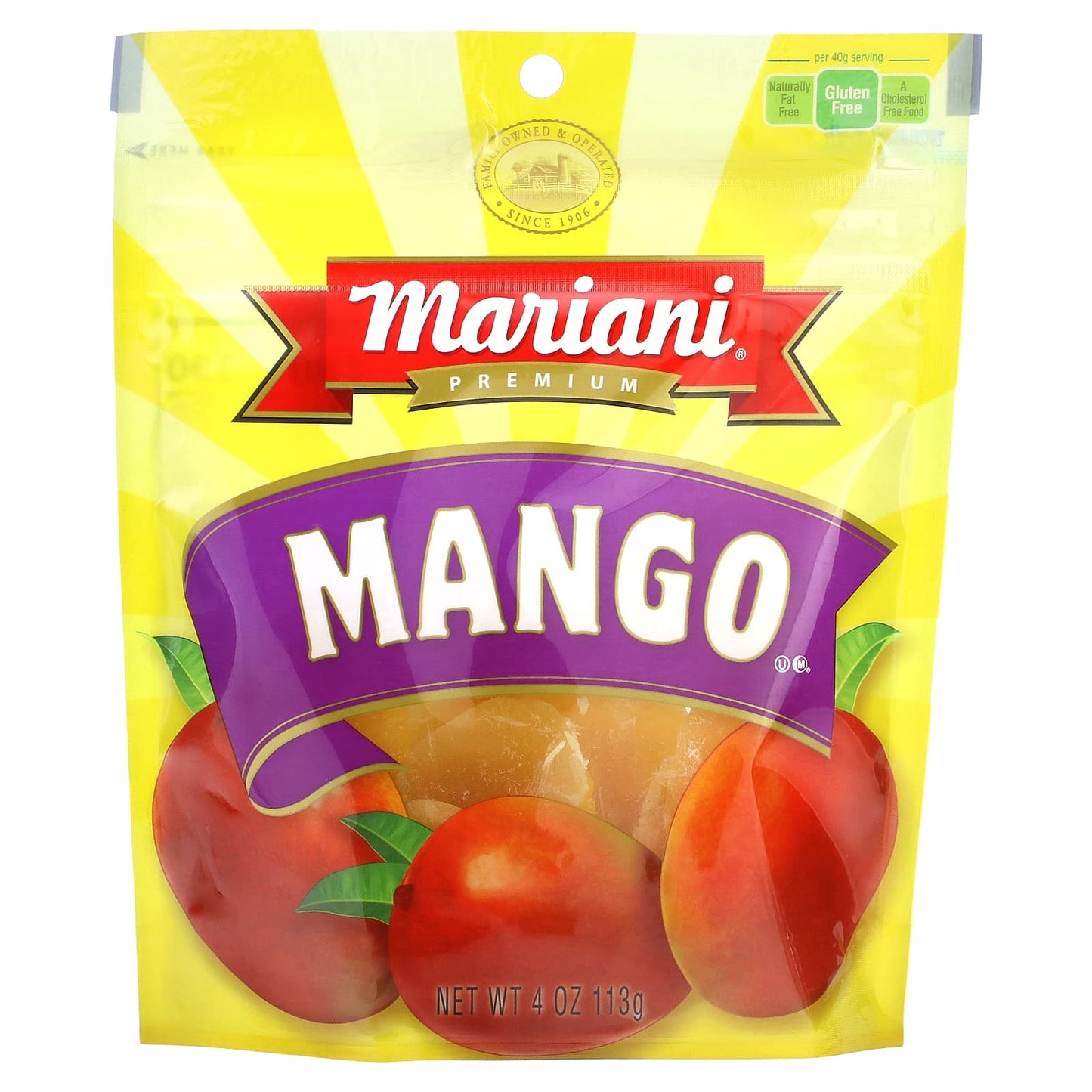 Mariani Dried Fruit-Premium Mango-4 oz (113 g)