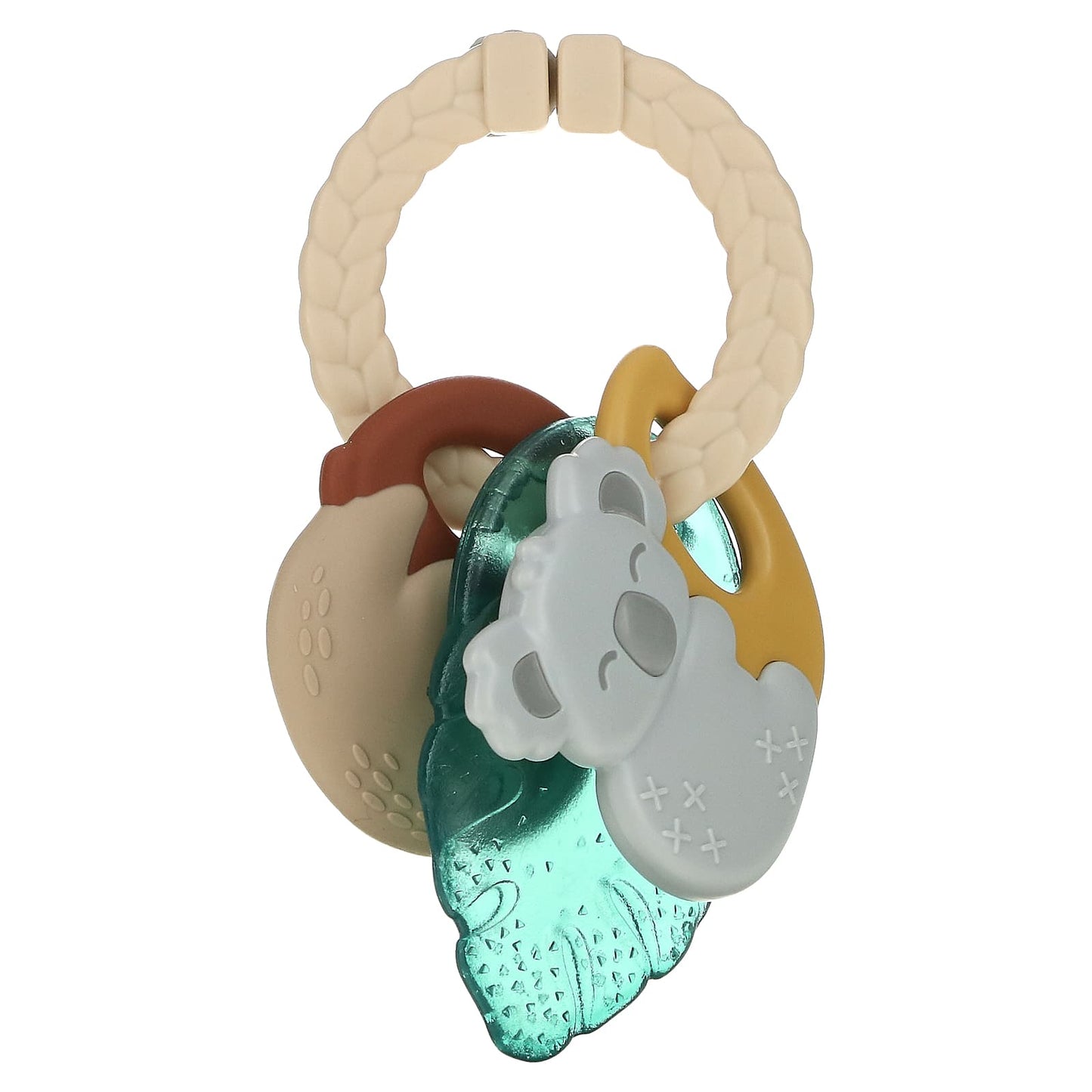 itzy ritzy, Itzy Keys, Multi-Stage Teething Keys, 3+ Months, Tropical, 1 Count