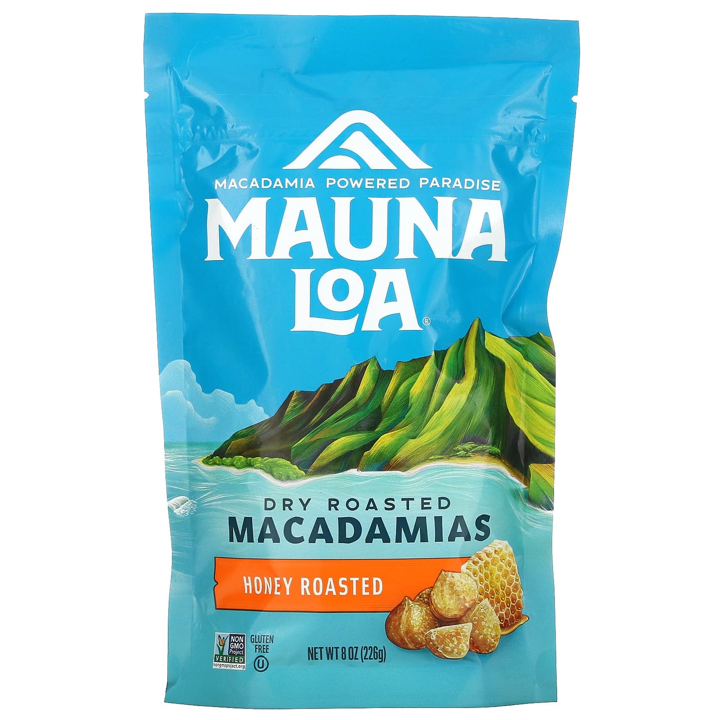 Mauna Loa-Dry Roasted Macadamias-Honey Roasted-8 oz (226 g)