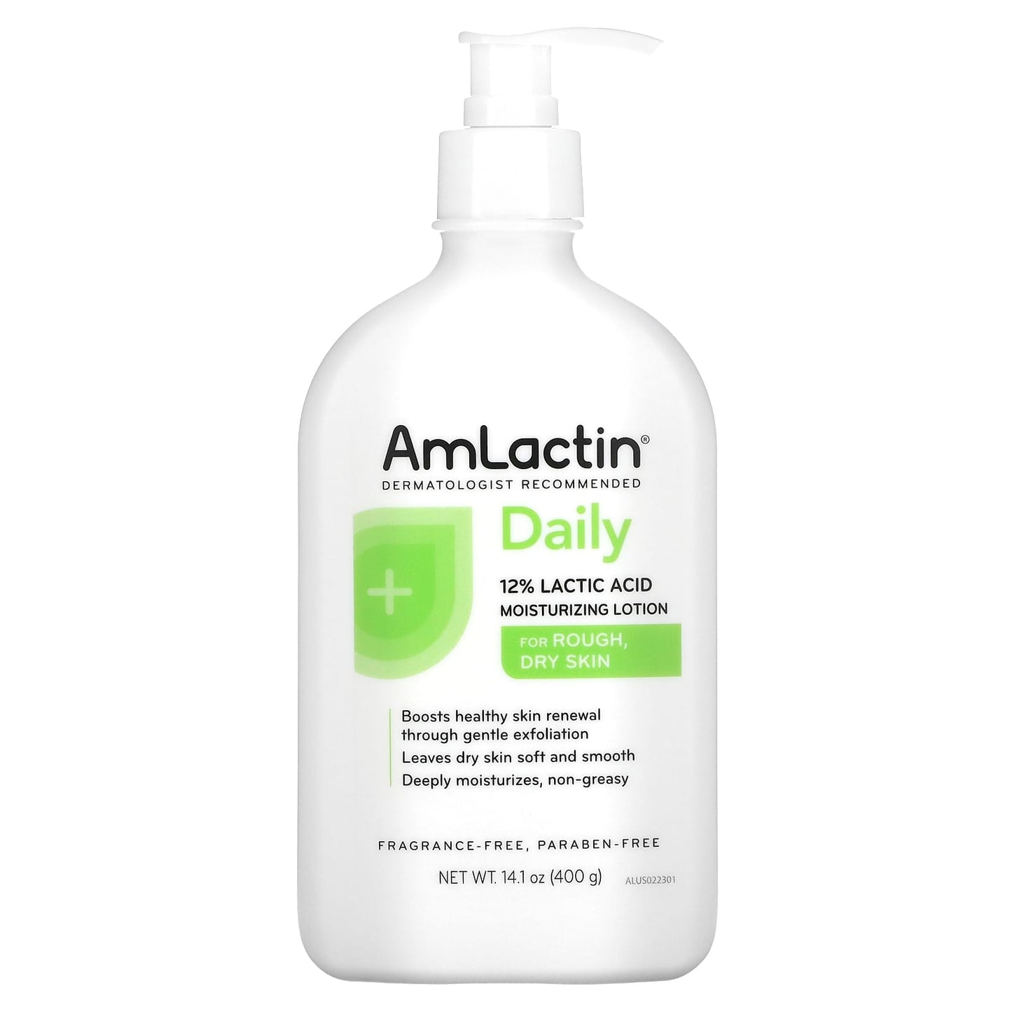 AmLactin-Daily Moisturizing Lotion-Fragrance Free-14.1 oz (400 g)