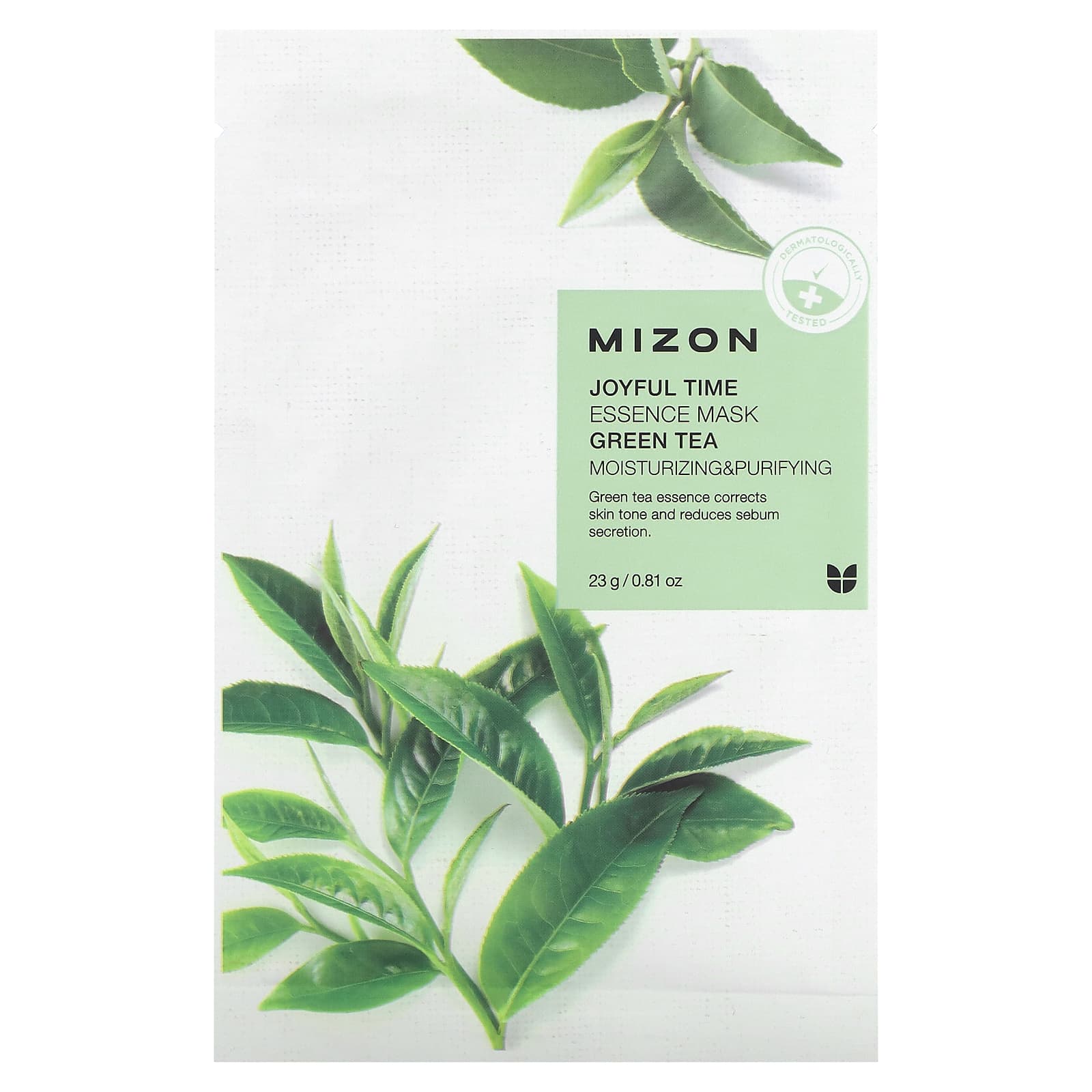 Mizon-Joyful Time Essence Beauty Mask-Green Tea-1 Sheet-0.81 oz (23 g)