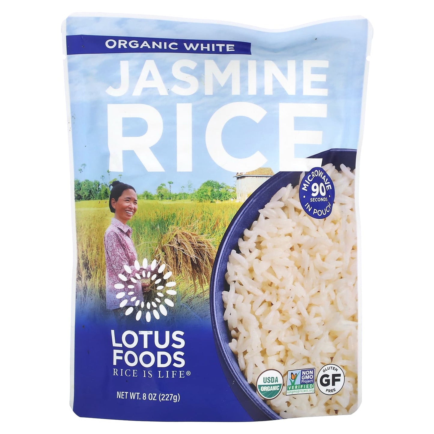 Lotus Foods-Organic White Jasmine Rice-8 oz (227 g)