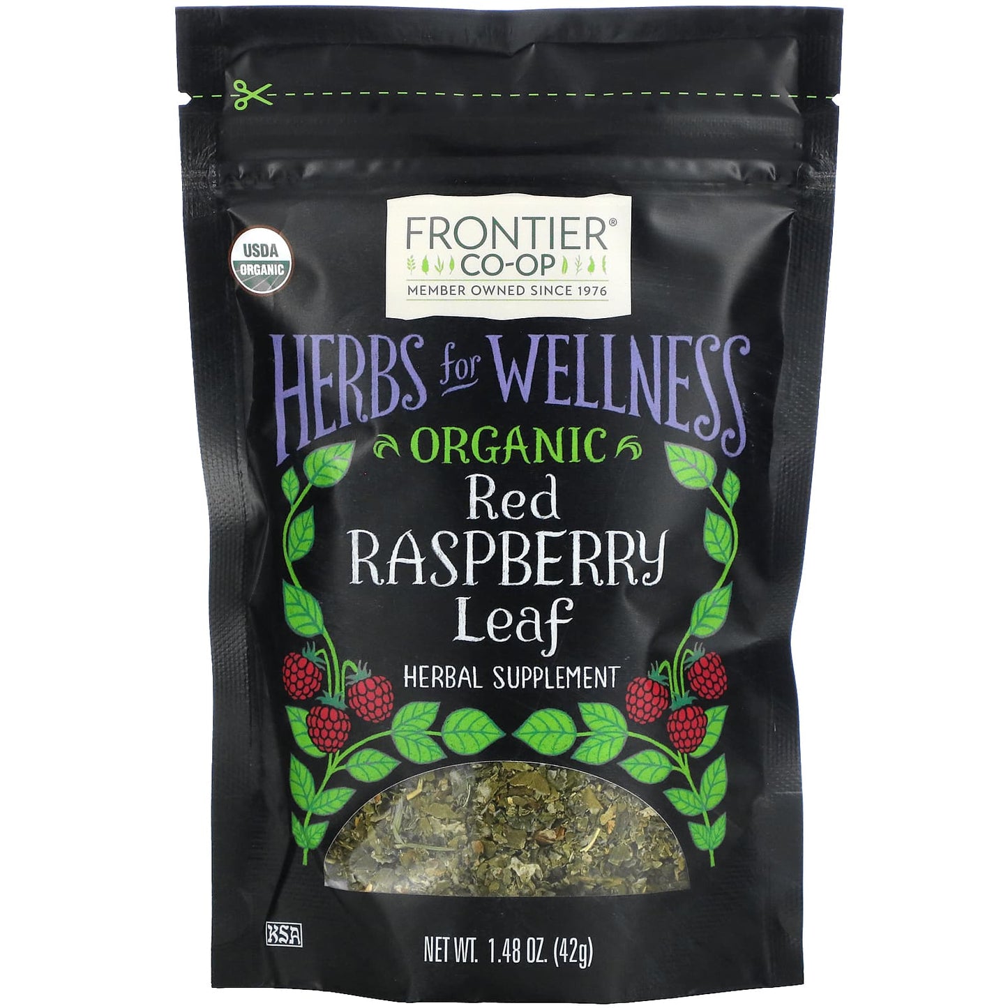 Frontier Co-op-Organic Red Raspberry Leaf-1.48 oz (42 g)