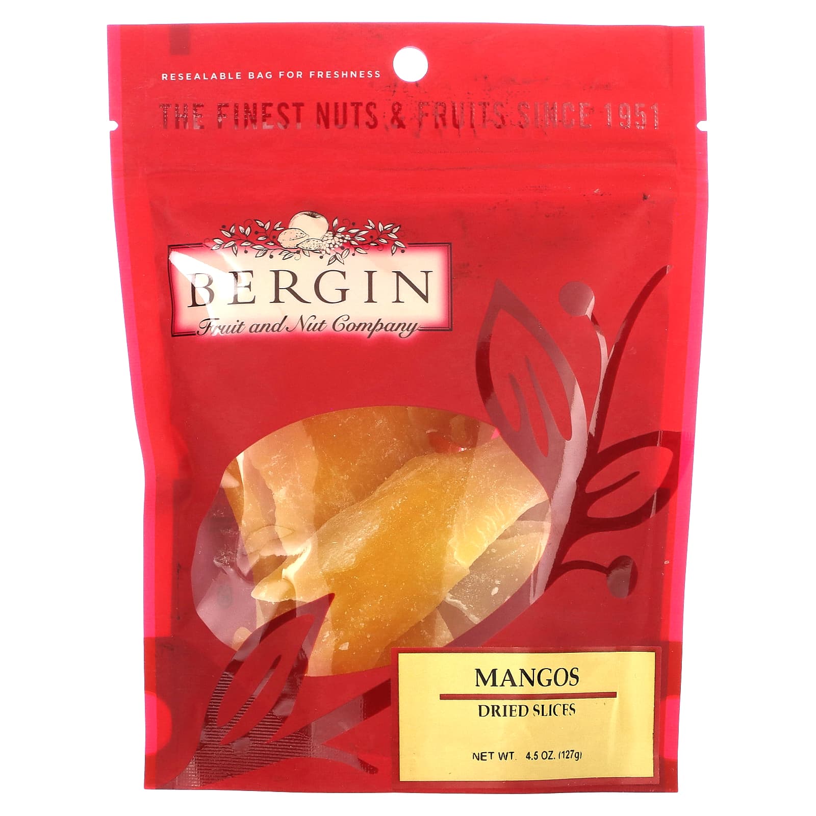 Bergin Fruit and Nut Company-Mangos-Dried Slices-4.5 oz (127 g)